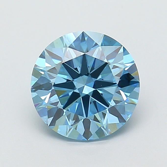 2.08 Ct. Fancy Vivid  Blue Round Lab Grown Diamond
