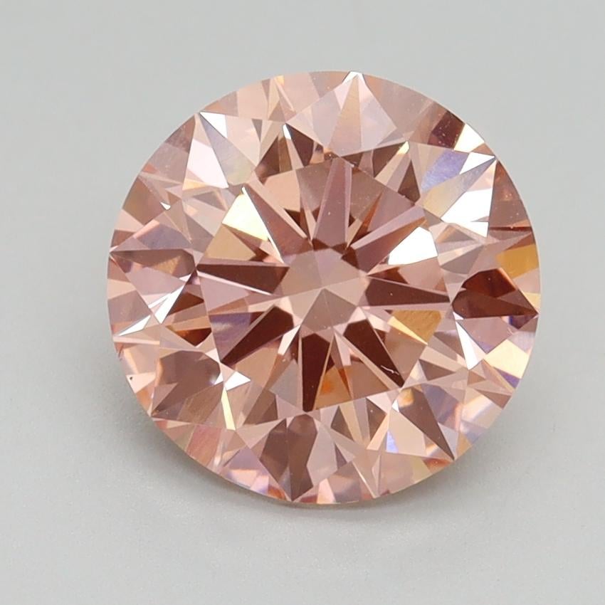 2.43 Ct. Fancy Intense Pink Round Lab Grown Diamond