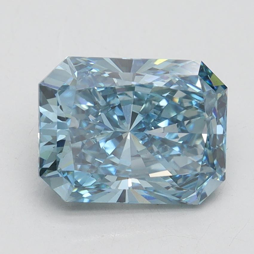 2.54 Ct. Fancy Vivid Blue Radiant Lab Grown Diamond