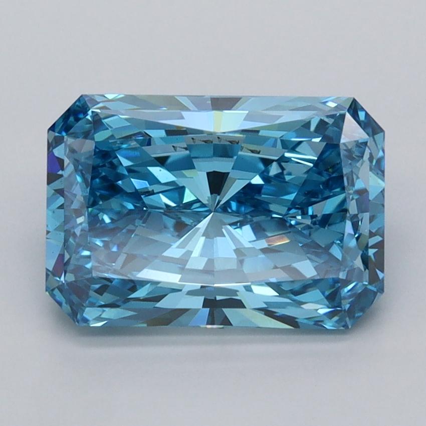 2.51 Ct. Fancy Vivid  Blue Radiant Lab Grown Diamond