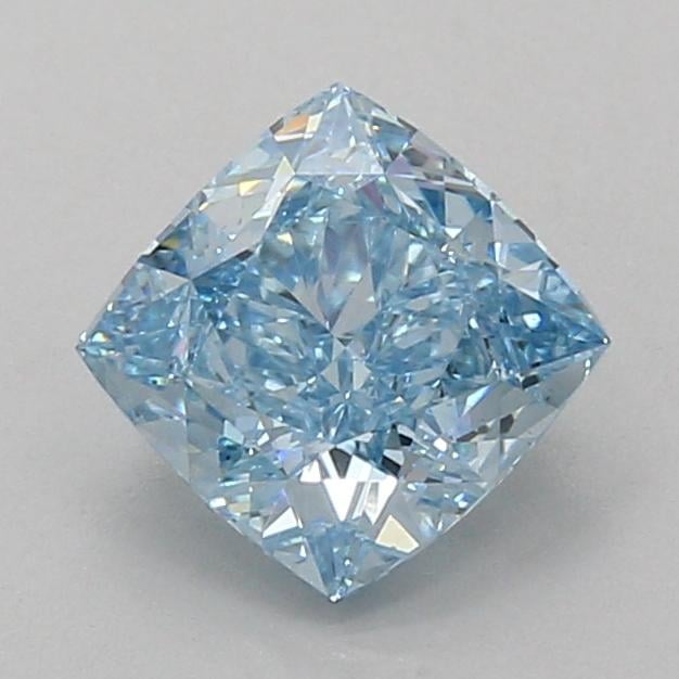 1.74 Ct. Fancy Vivid Blue Cushion Lab Grown Diamond