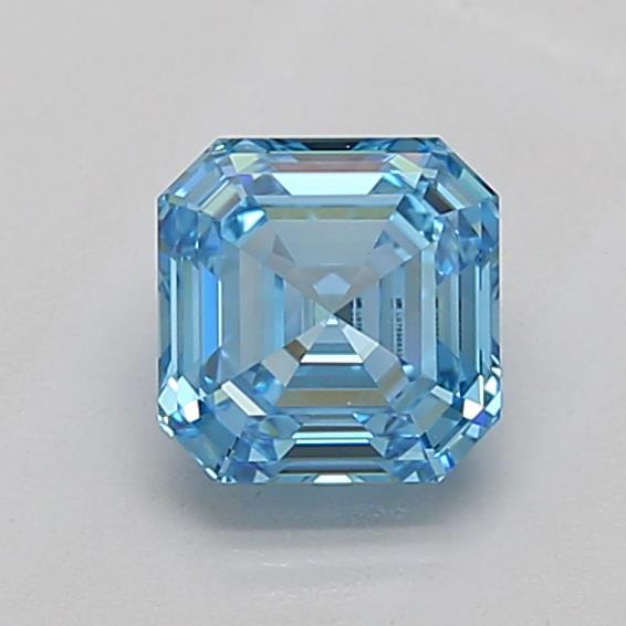 1.03 Ct. Fancy Vivid Blue Asscher Lab Grown Diamond