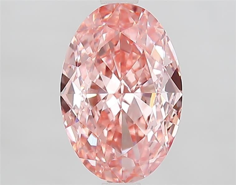 2.31 Ct. Fancy Intense  Pink Oval Lab Grown Diamond