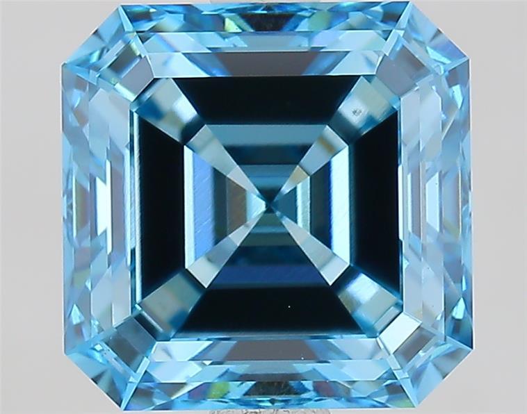 2.57 Ct. Fancy Vivid  Blue Asscher Lab Grown Diamond