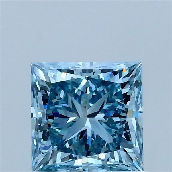 1.12 Ct. Fancy Vivid Blue Princess Lab Grown Diamond