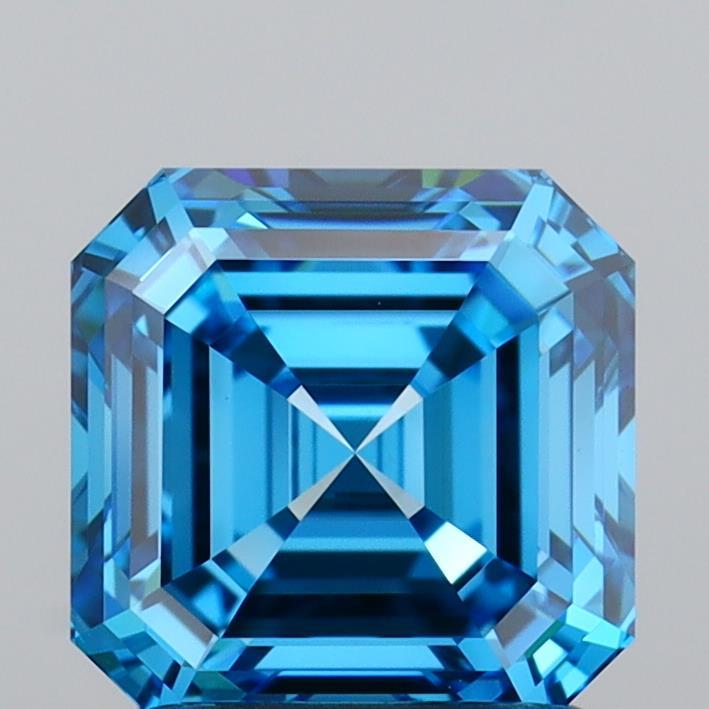 1.55 Ct. Fancy Vivid Blue Asscher Lab Grown Diamond