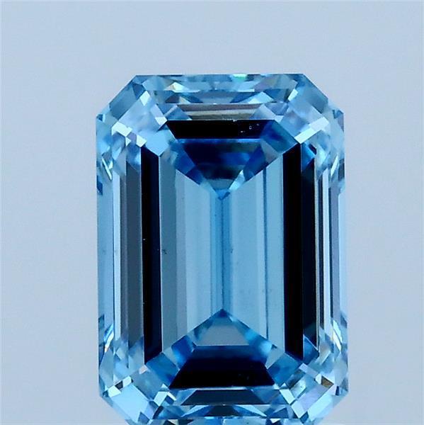1.63 Ct. Fancy Vivid Blue Emerald Lab Grown Diamond