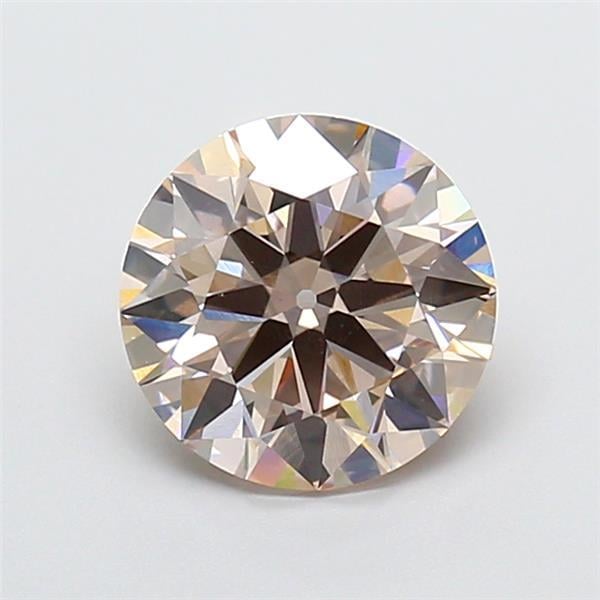 2.21 Ct. Light Brown Round Lab Grown Diamond
