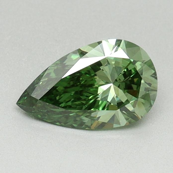 0.59 Ct. Fancy Vivid Green Pear Lab Grown Diamond