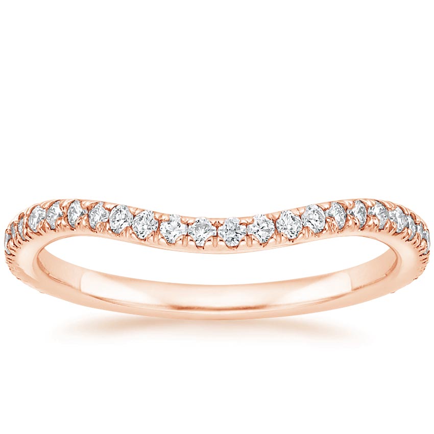 Rose gold diamond engagement ring with surprise diamond details