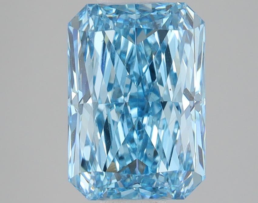 3.04 Ct. Fancy Vivid Blue Radiant Lab Grown Diamond