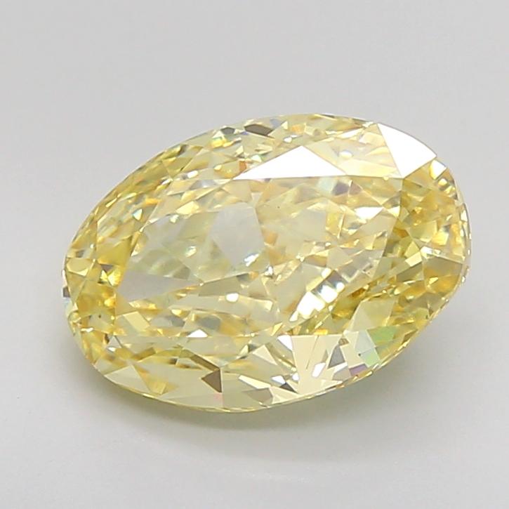 3.58 Ct. Fancy Intense Yellow Oval Lab Grown Diamond