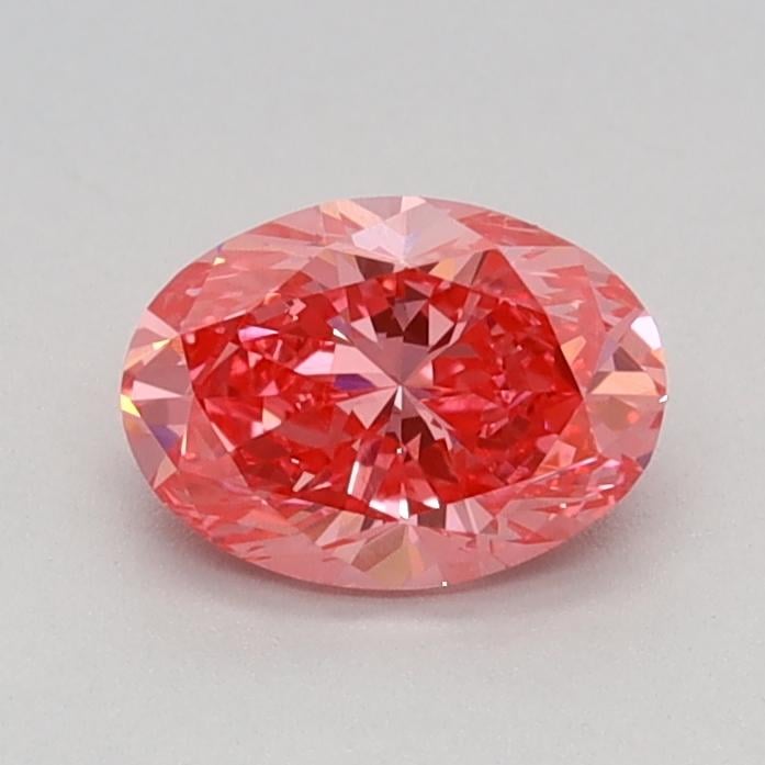 0.57 Ct. Fancy Vivid Pink Oval Lab Grown Diamond
