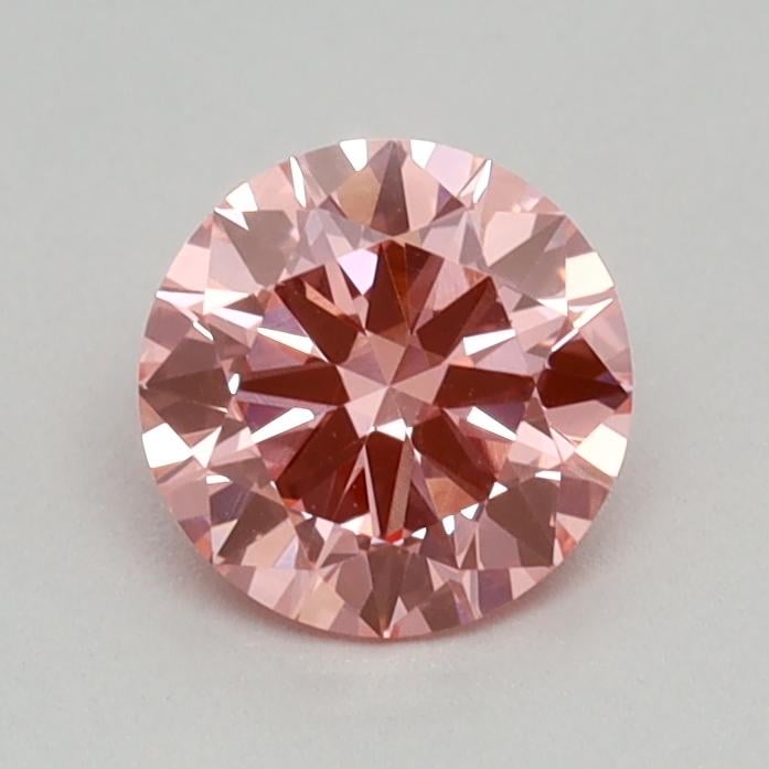 0.40 Ct. Fancy Vivid Pink Round Lab Grown Diamond