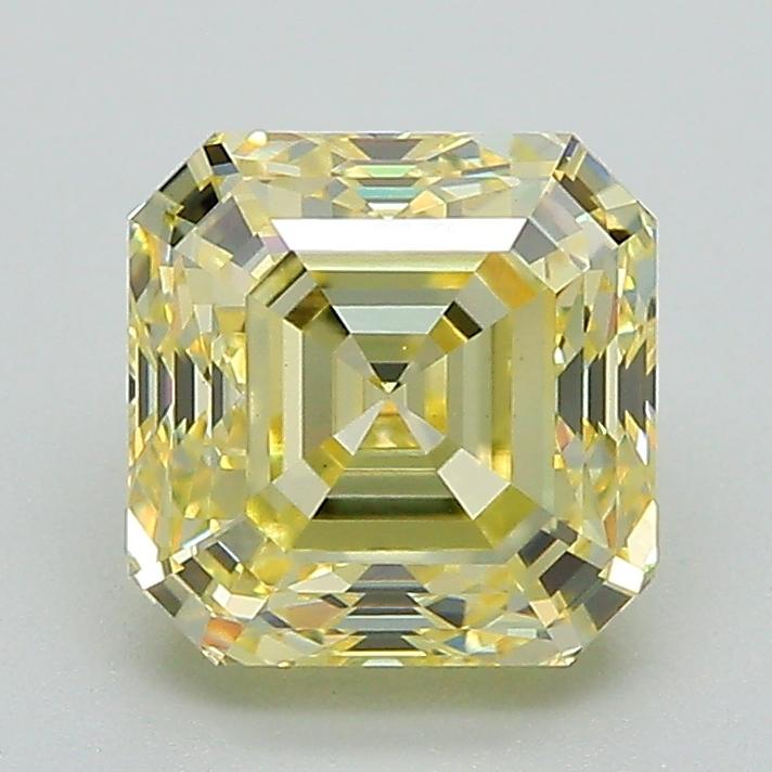 2.17 Ct. Fancy Yellow Asscher Lab Grown Diamond