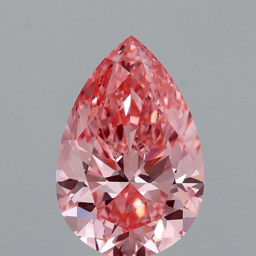 3.23 Ct. Fancy Vivid Pink Pear Lab Grown Diamond