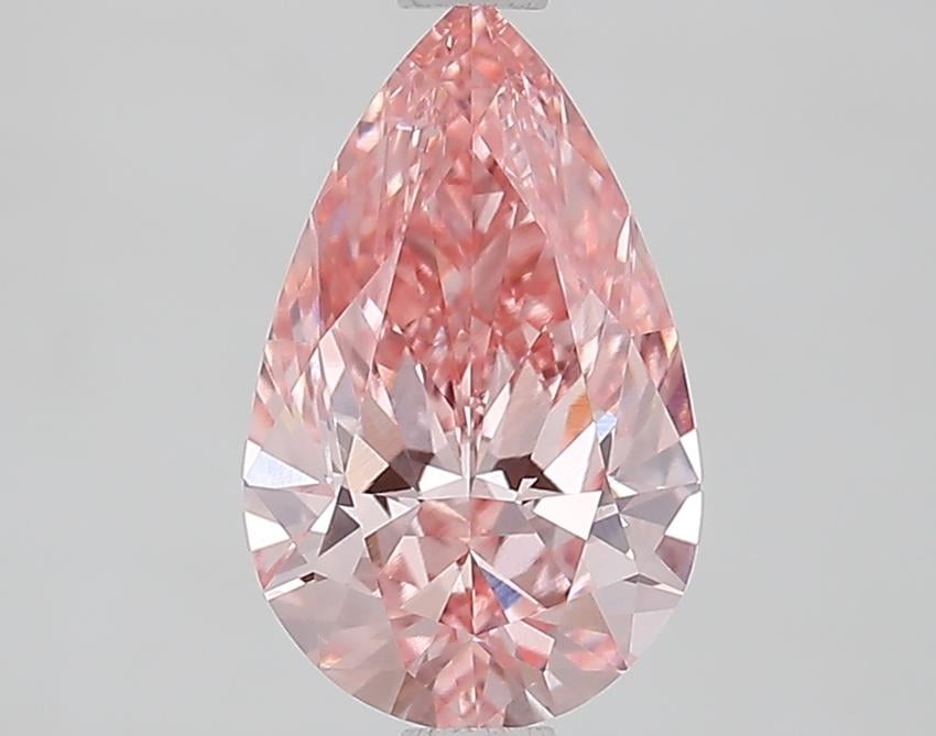 1.42 Ct. Fancy Vivid Pink Pear Lab Grown Diamond
