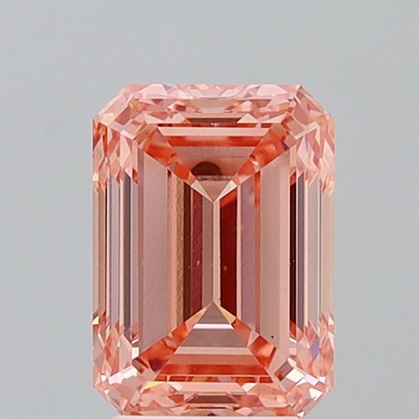 4.07 Ct. Fancy Vivid Pink Emerald Lab Grown Diamond