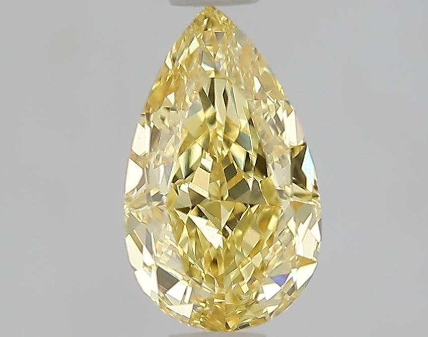 1.10 Ct. Fancy Intense  Yellow Pear Lab Grown Diamond