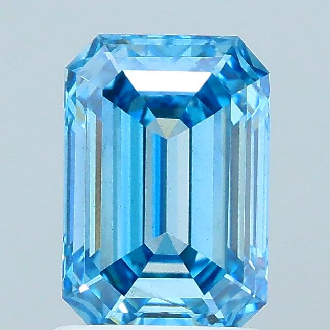 1.53 Ct. Fancy Vivid Blue Emerald Lab Grown Diamond