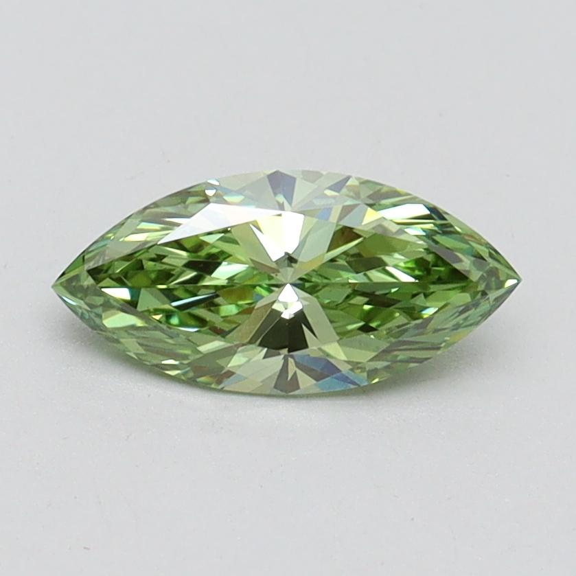 0.63 Ct. Fancy Vivid Green Marquise Lab Grown Diamond