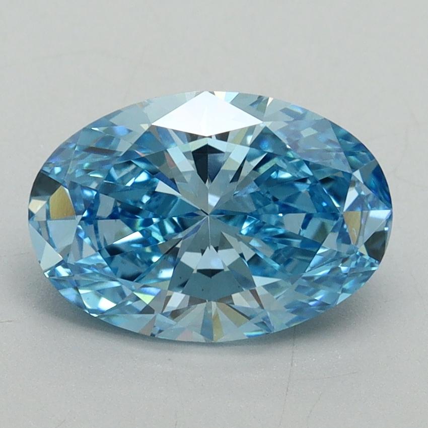 2.04 Ct. Fancy Vivid Blue Oval Lab Grown Diamond