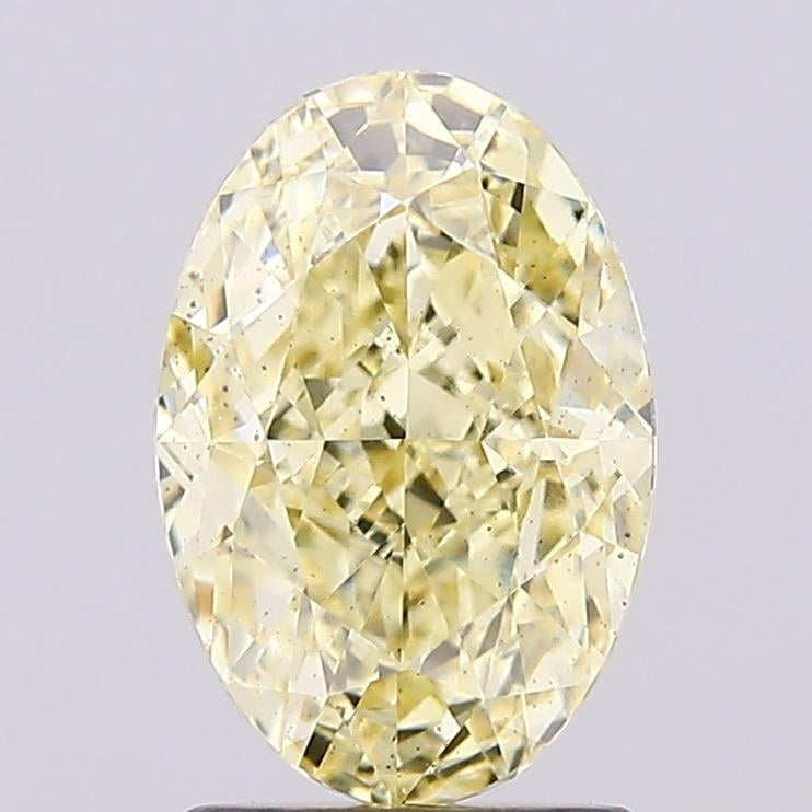 2.11 Ct. Fancy Light Yellow Oval Lab Grown Diamond