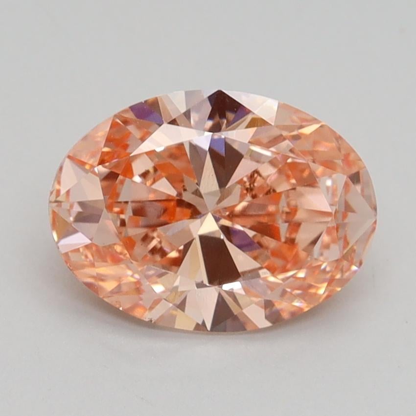 1.90 Ct. Fancy Intense Orangy Pink Oval Lab Grown Diamond