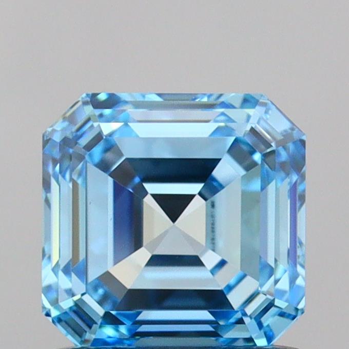 1.00 Ct. Fancy Vivid Blue Asscher Lab Grown Diamond