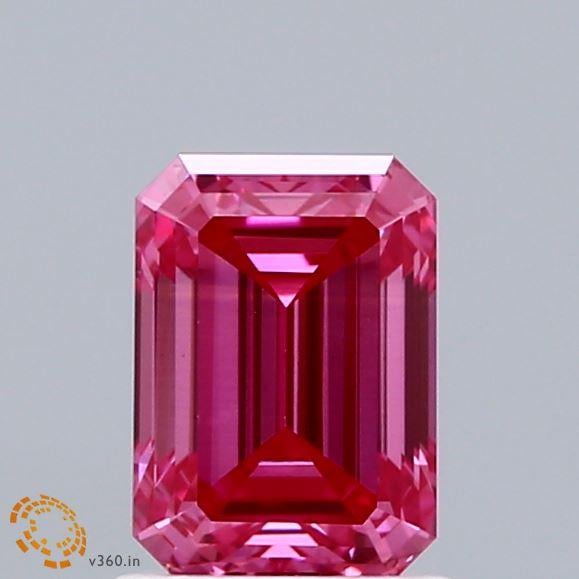 1.22 Ct. Fancy Vivid Pink Emerald Lab Grown Diamond