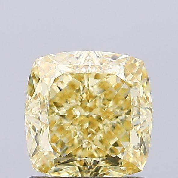 1.04 Ct. Fancy Intense Yellow Cushion Lab Grown Diamond