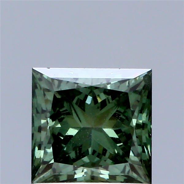 1.05 Ct. Fancy Vivid Green Princess Lab Grown Diamond