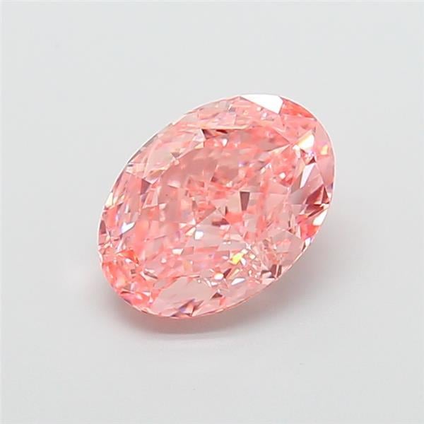 3.02 Ct. Fancy Vivid Pink Oval Lab Grown Diamond
