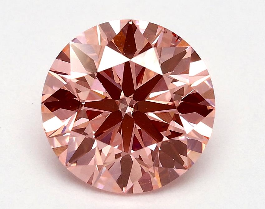 1.71 Ct. Fancy Vivid Pink Round Lab Grown Diamond