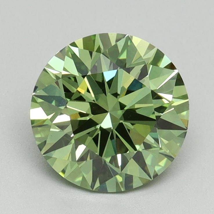 1.52 Ct. Fancy Vivid Green Round Lab Grown Diamond