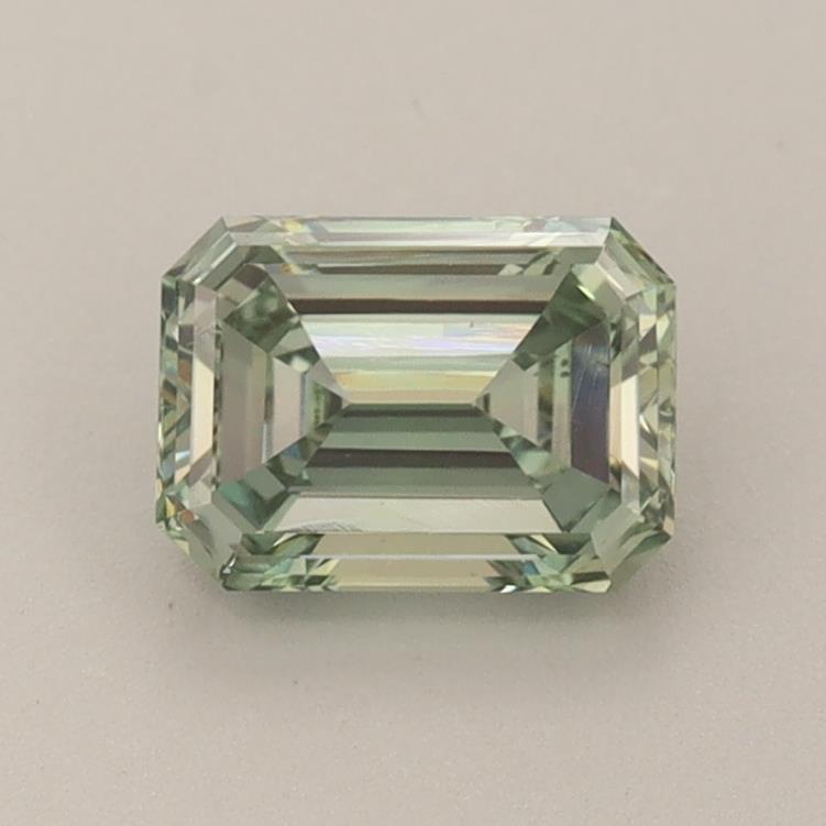 0.91 Ct. Fancy Intense Green Emerald Lab Grown Diamond