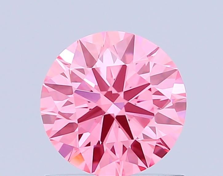0.82 Ct. Fancy Vivid Pink Round Lab Grown Diamond