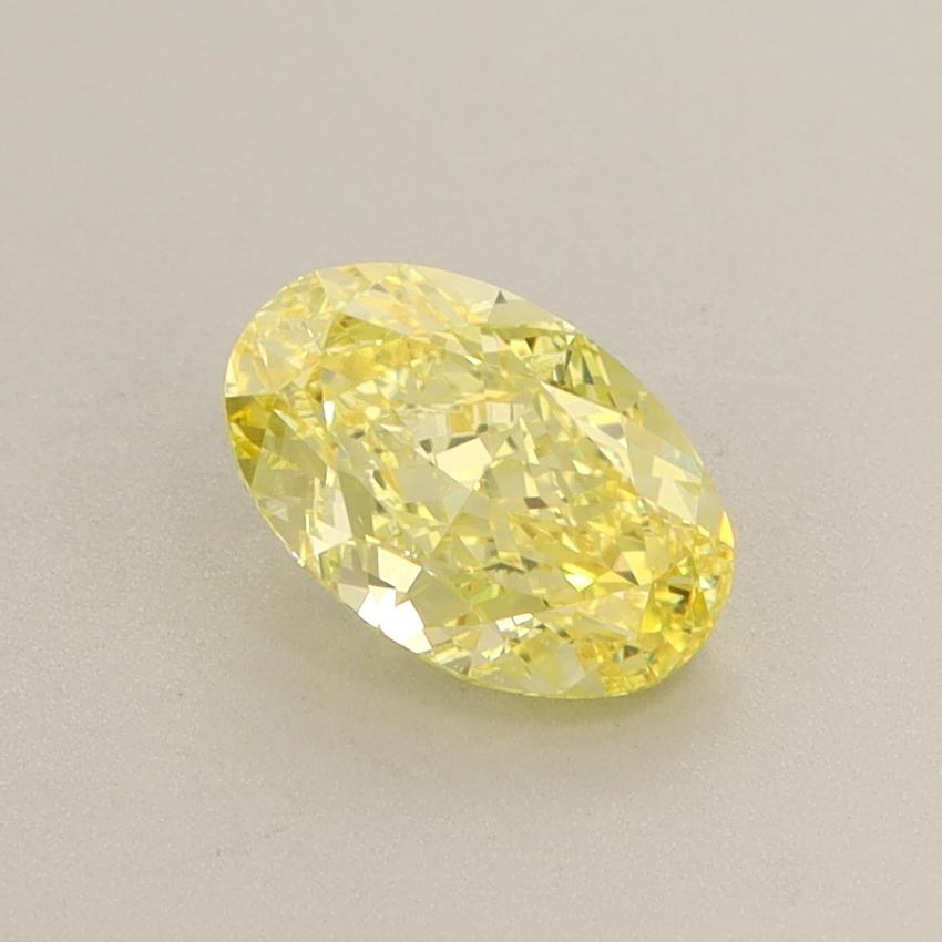 1.04 Ct. Fancy Vivid  Yellow Oval Lab Grown Diamond