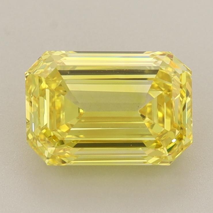1.77 Ct. Fancy Vivid  Yellow Emerald Lab Grown Diamond