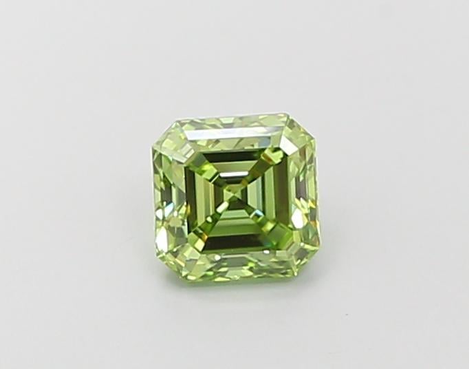 0.99 Ct. Fancy Vivid Green Asscher Lab Grown Diamond