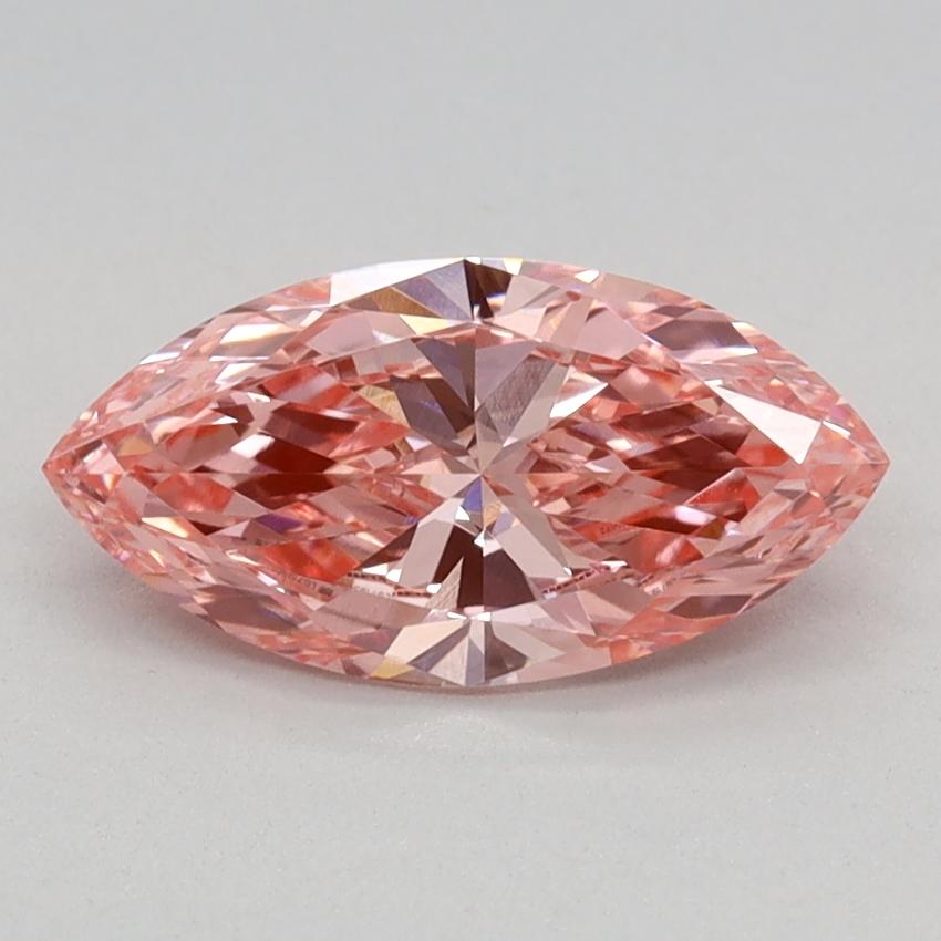 0.93 Ct. Fancy Vivid Pink Marquise Lab Grown Diamond