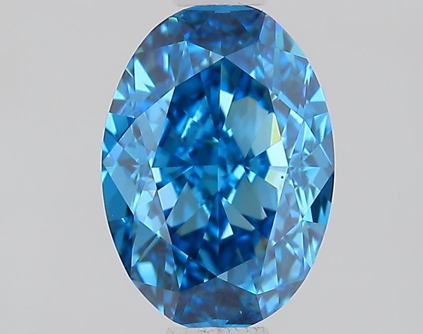 1.00 Ct. Fancy Vivid Blue Oval Lab Grown Diamond