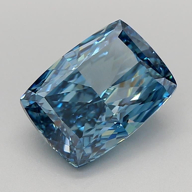 1.99 Ct. Fancy Vivid  Blue Cushion Lab Grown Diamond