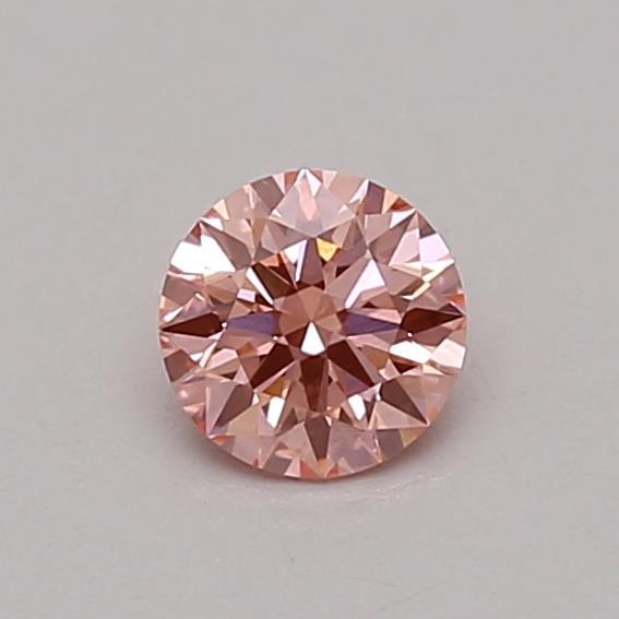 0.37 Ct. Fancy Vivid Pink Round Lab Grown Diamond