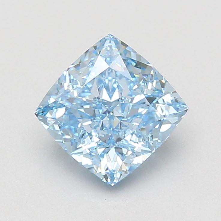 2.10 Ct. Fancy Vivid Blue Cushion Lab Grown Diamond