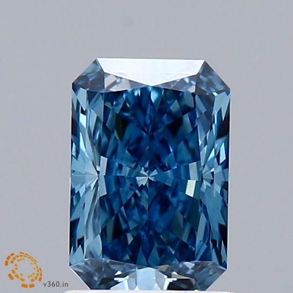 1.17 Ct. Fancy Vivid Blue Radiant Lab Grown Diamond