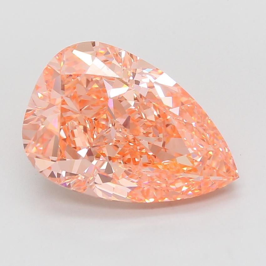 9.10 Ct. Fancy Vivid Pink Pear Lab Grown Diamond