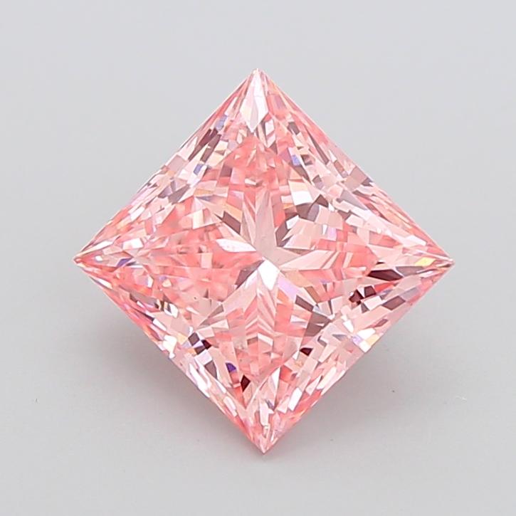 5.10 Ct. Fancy Vivid None Pink Princess Lab Grown Diamond