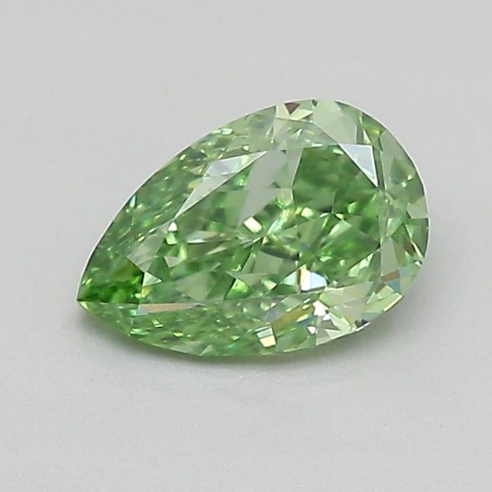 0.35 Ct. Fancy Vivid  Green Pear Lab Grown Diamond