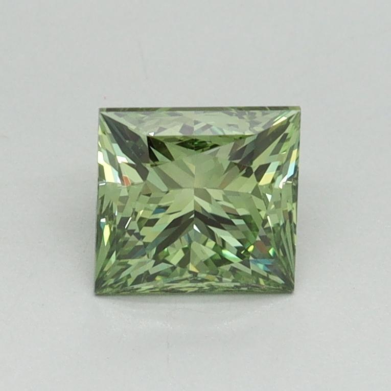1.00 Ct. Fancy Vivid Green Princess Lab Grown Diamond